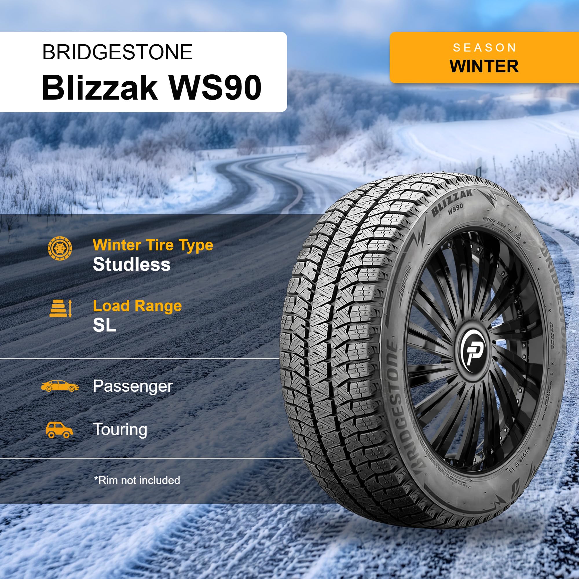 Bridgestone Blizzak WS90 Winter/Snow Passenger Tire 175/65R15 84 H