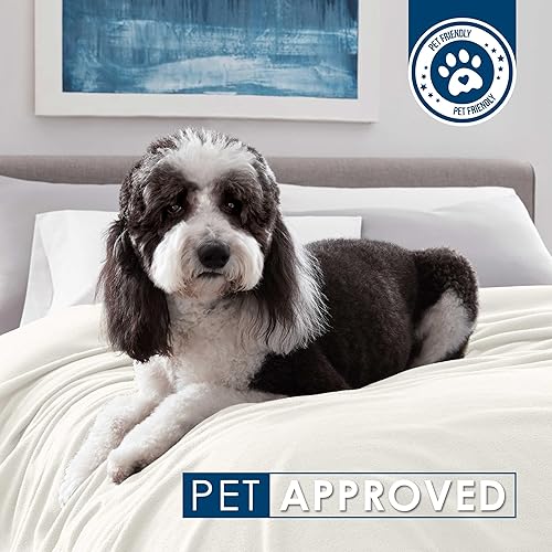 Miniatura 31 de Martex - Cobija de forro polar supersuave, Lana, gemelo Gris,Beige,Azul,Marfil,Azul marino