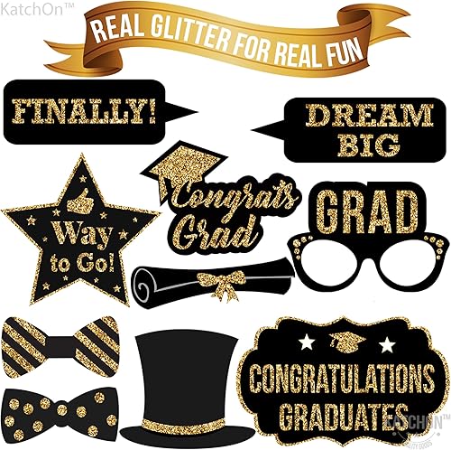 Vista 11 de KatchOn, Accesorios para cabina de fotos de graduación 2025 – Paquete de 21 Accesorios de fotos de graduación 2025 para decoraciones de graduación