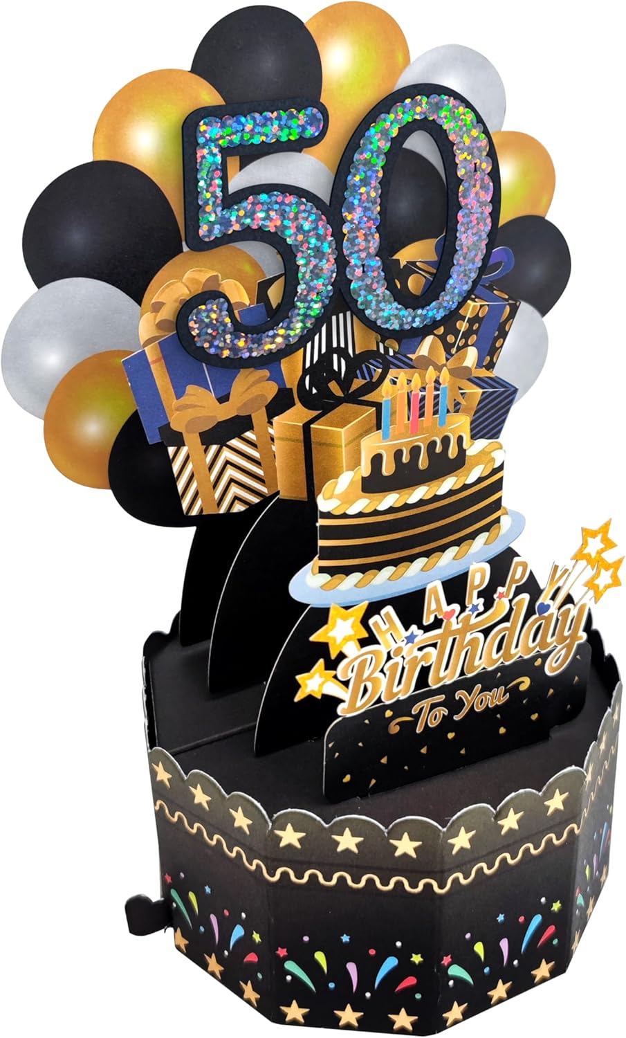 50 Años De Celebración, 50 Cumpleaños Feliz Tarjeta De Estilo Retro 2024