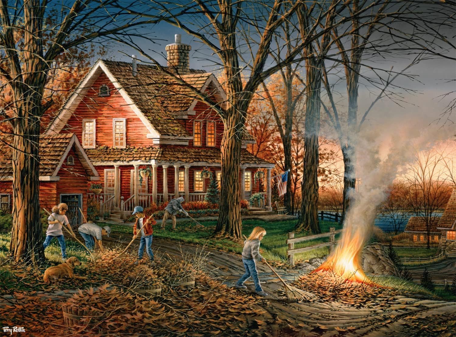 Buffalo Games - Terry Redlin - Autumn Evening - 1000 Piece Jigsaw Puzzle for Adults -Challenging Puzzle Perfect for Game Nights - Finished Size is 26.75 x 19.75