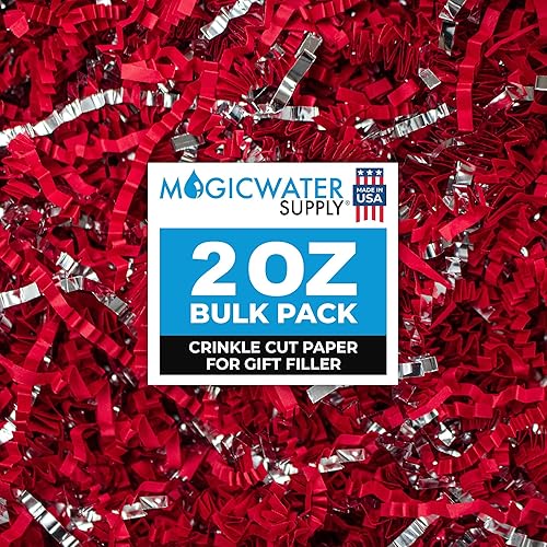 Miniatura 17 de MagicWater - Papel de corte arrugado para cestas de regalo, 2 onzas, verde militar, perfecto para relleno de papel triturado, relleno de cestas