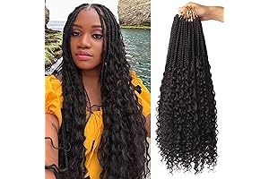 Goddess Box Braids Boho Braids Crochet Hair For Black Women Pre Looped
