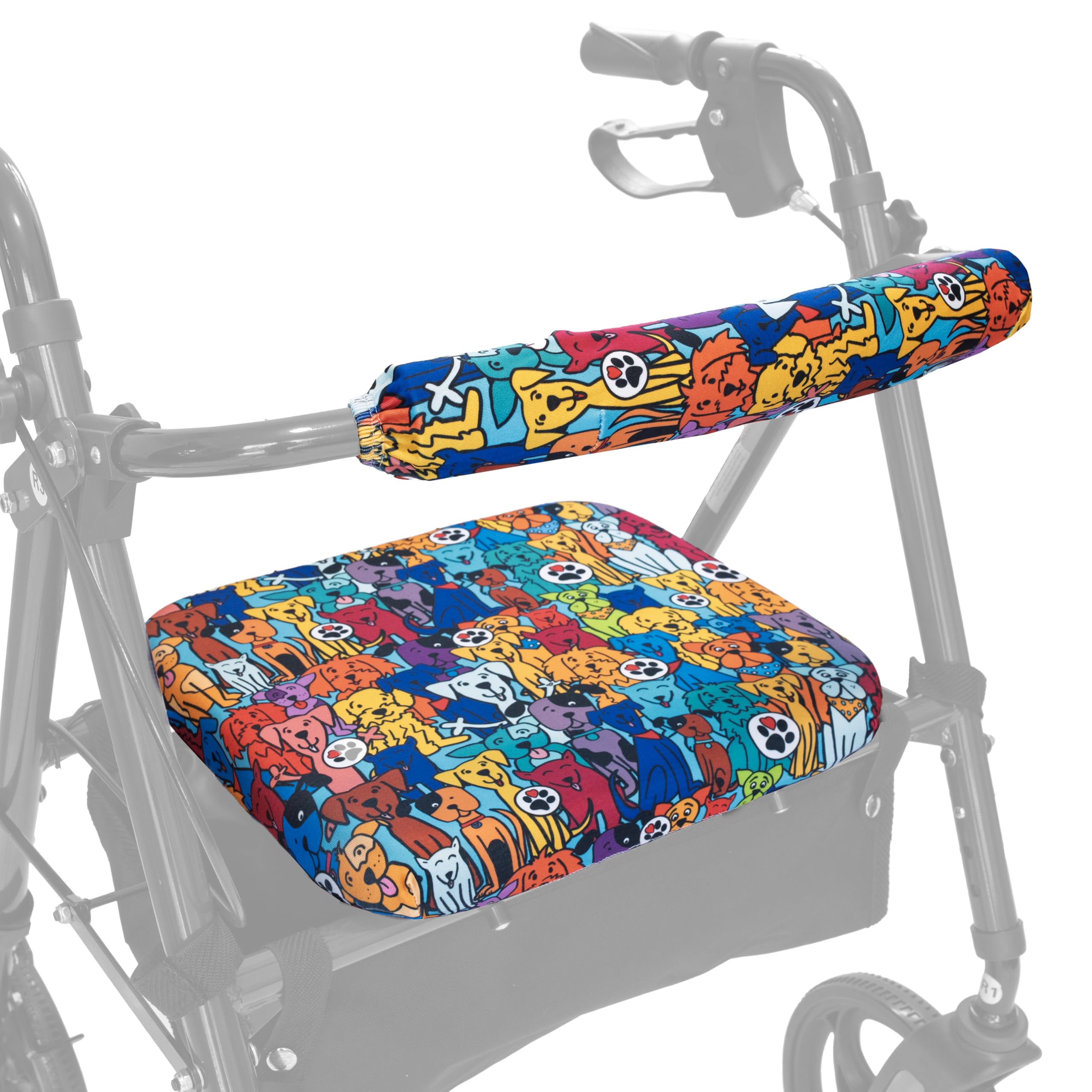Top Glides Universal Rollator Walker Seat and Backrest Covers (Red) — Amazon image 18