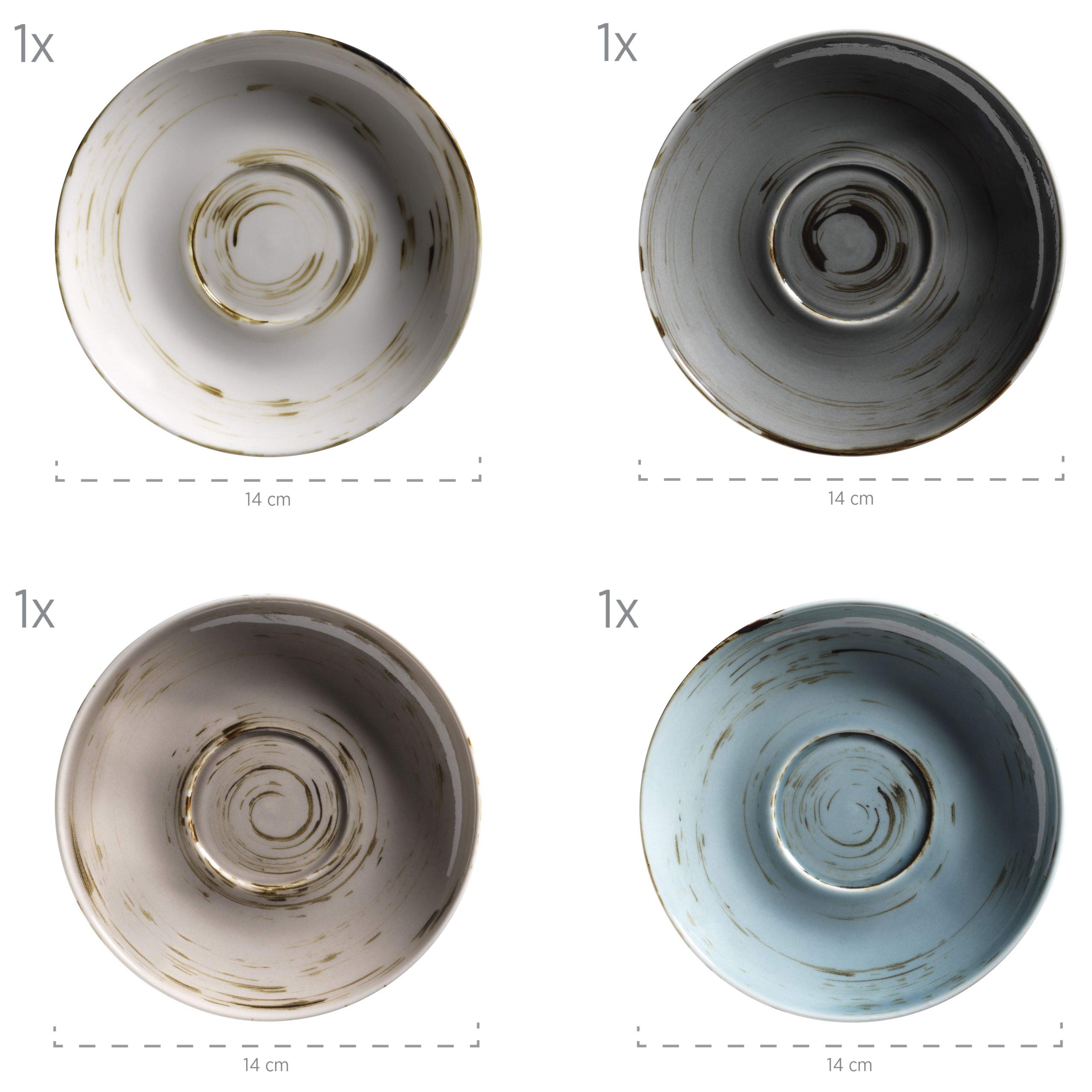Koffiekopjes modern, vierkant, zwart, pastel- Mondex winkel