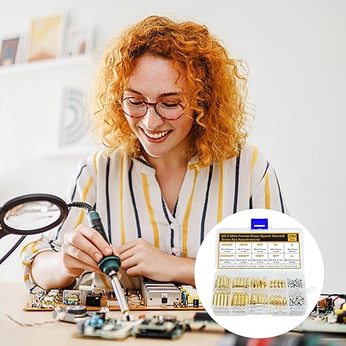 Miniatura 42 de Kit de 180 separadores de placa base M4, tornillos y tuercas, separadores hexagonales de latón macho-hembra, tornillos para computadora portátil