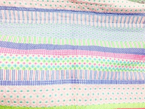 Miniatura 4 de Rainbow Flower Juego de edredón de 2 piezas 100% algodón hipoalergénico para dormitorio, tamaño individual, color rosa