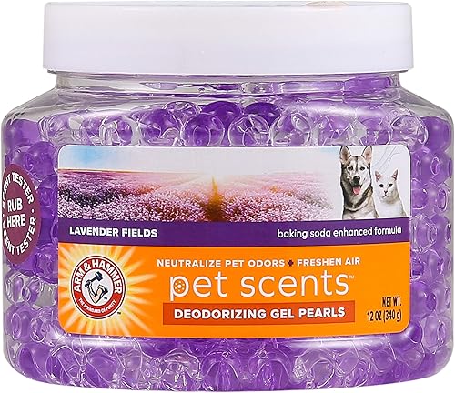 Arm Hammer for Pets Air Care Pet Scents Deodorizing Gel Beads in Fresh Breeze 12 oz Pet Odor Neutralizing Gel Beads with Baking Soda Air