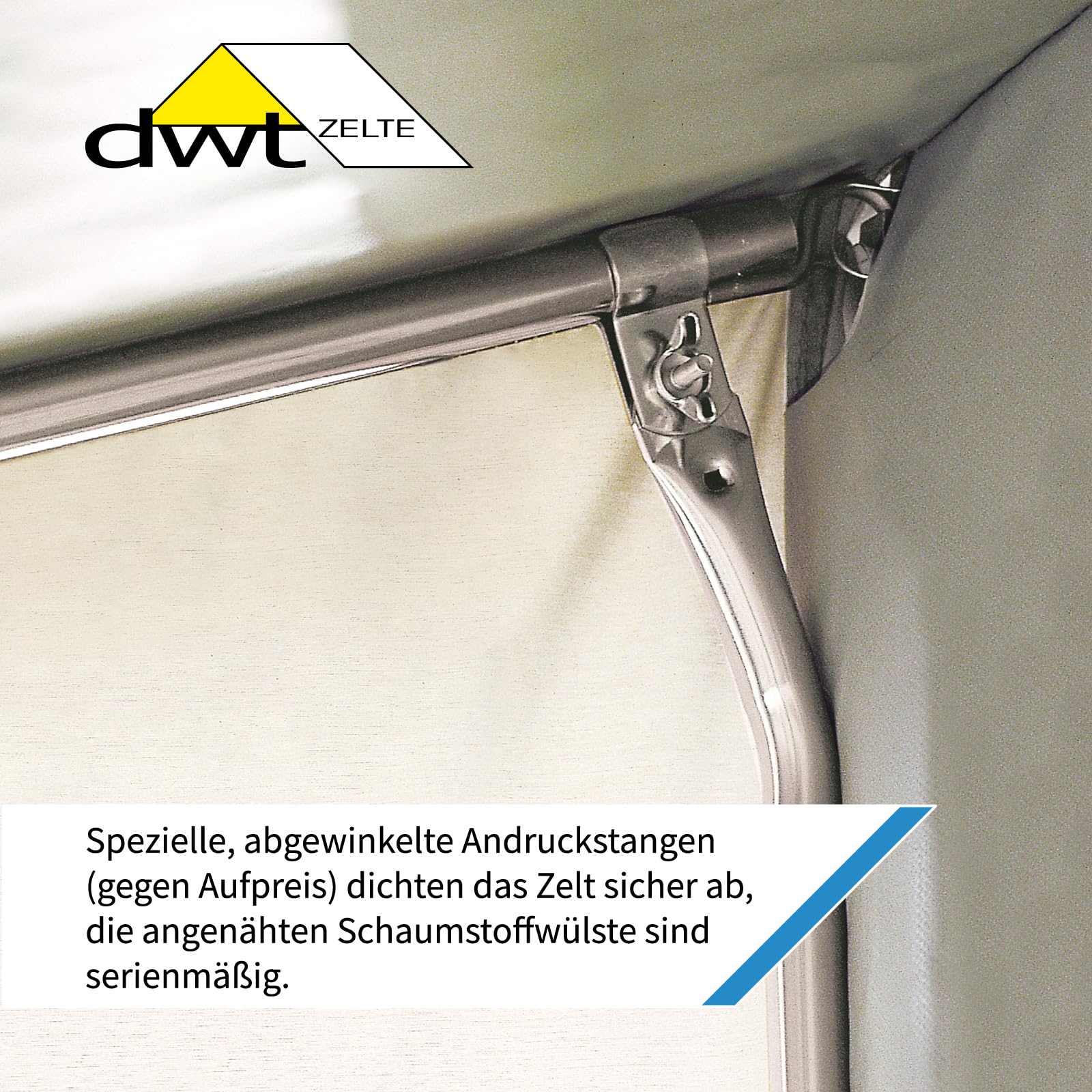 DWT Cortina III 28 Stahl Grau Teilzelt Caravan Winterzelt Wohnwagen Vorzelt