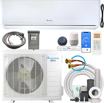 Klimaire DIY 24,000 BTU 23 SEER2 Mini-Split AC Ductless Heat Pump