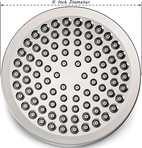 Miniatura 7 de Cabezal de ducha de lujo con lluvia  Cabezal de ducha ajustable de alta presión antiobstrucciones de 6 pulgadas  Fácil instalación sin herramientas