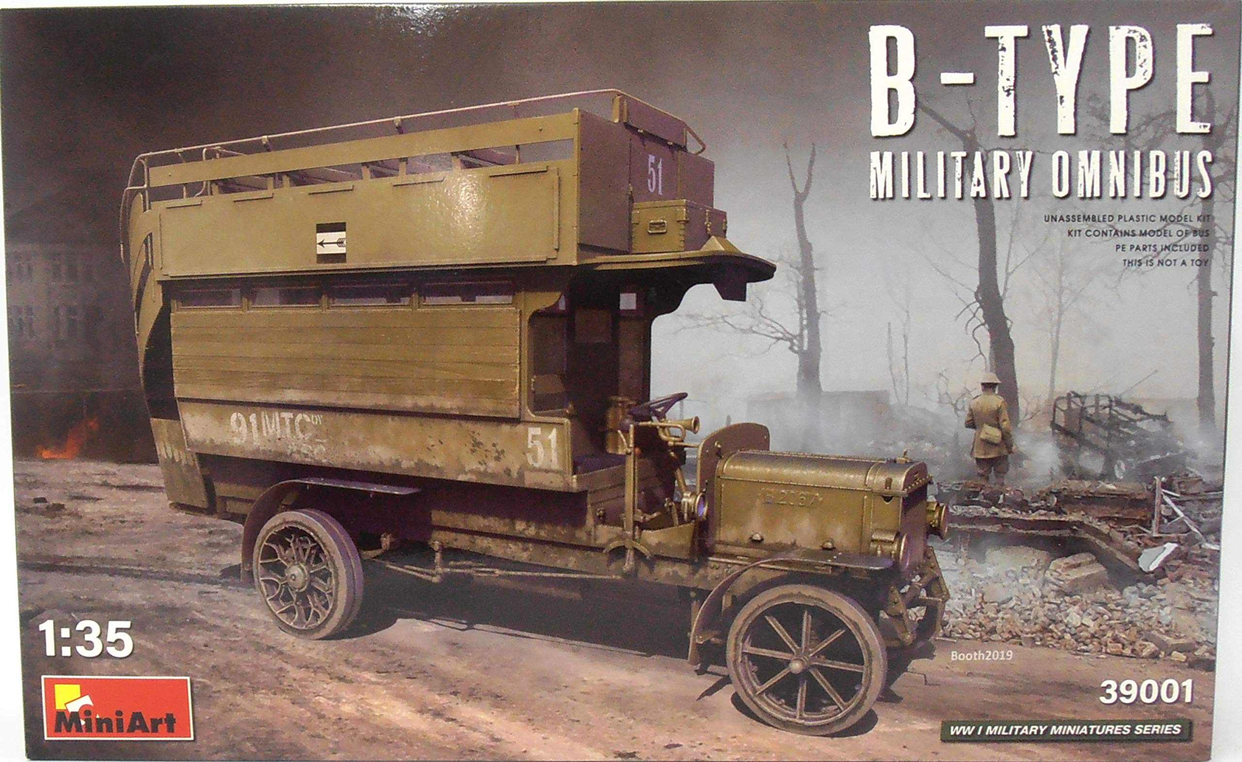 MiniArt Kit da Montare in Scala Compatibile con B-Type Military Omnibus Kit 1:35 MIN39001