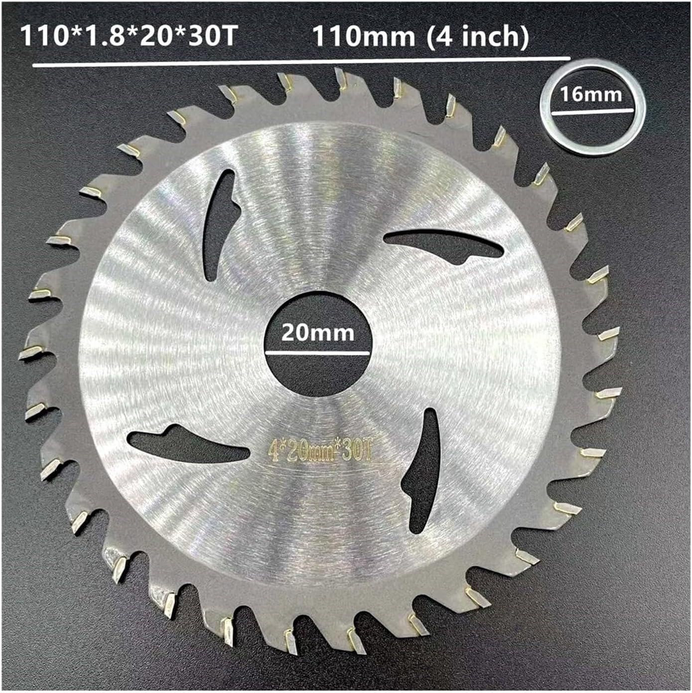 Tarcze tnące z 4-calowe brzeszczoty piły ze stopu stali wolframowej, 110 mm, brzeszczoty piły TCT, 30/40/50 zębów(110x1.8x2.0x30t,2PCS)