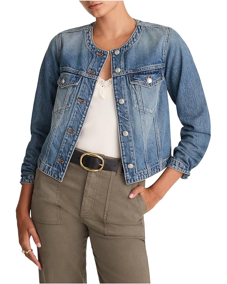 Madewell Collarless Trucker In Bouvier Wash - Main View