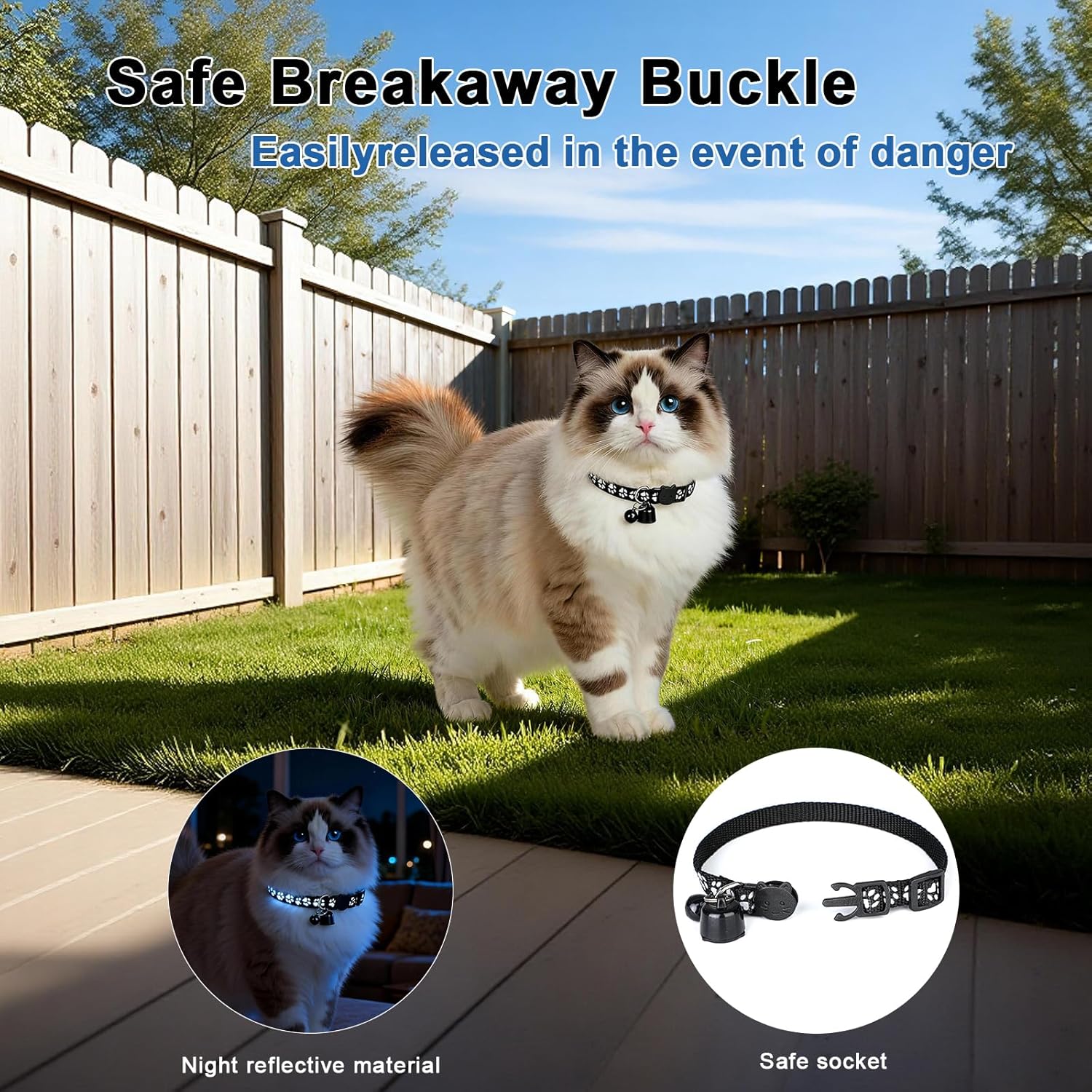 2026 Compact AirTag Cat Collar Set – Lightweight Design Reduces Pet Burden(0.1oz) | Adjustable Size (7–13in) for Cats, Anti-Lost Tracker Compatible with iPhone 'Find My' App,48mAh+ 1 Spare Batteries