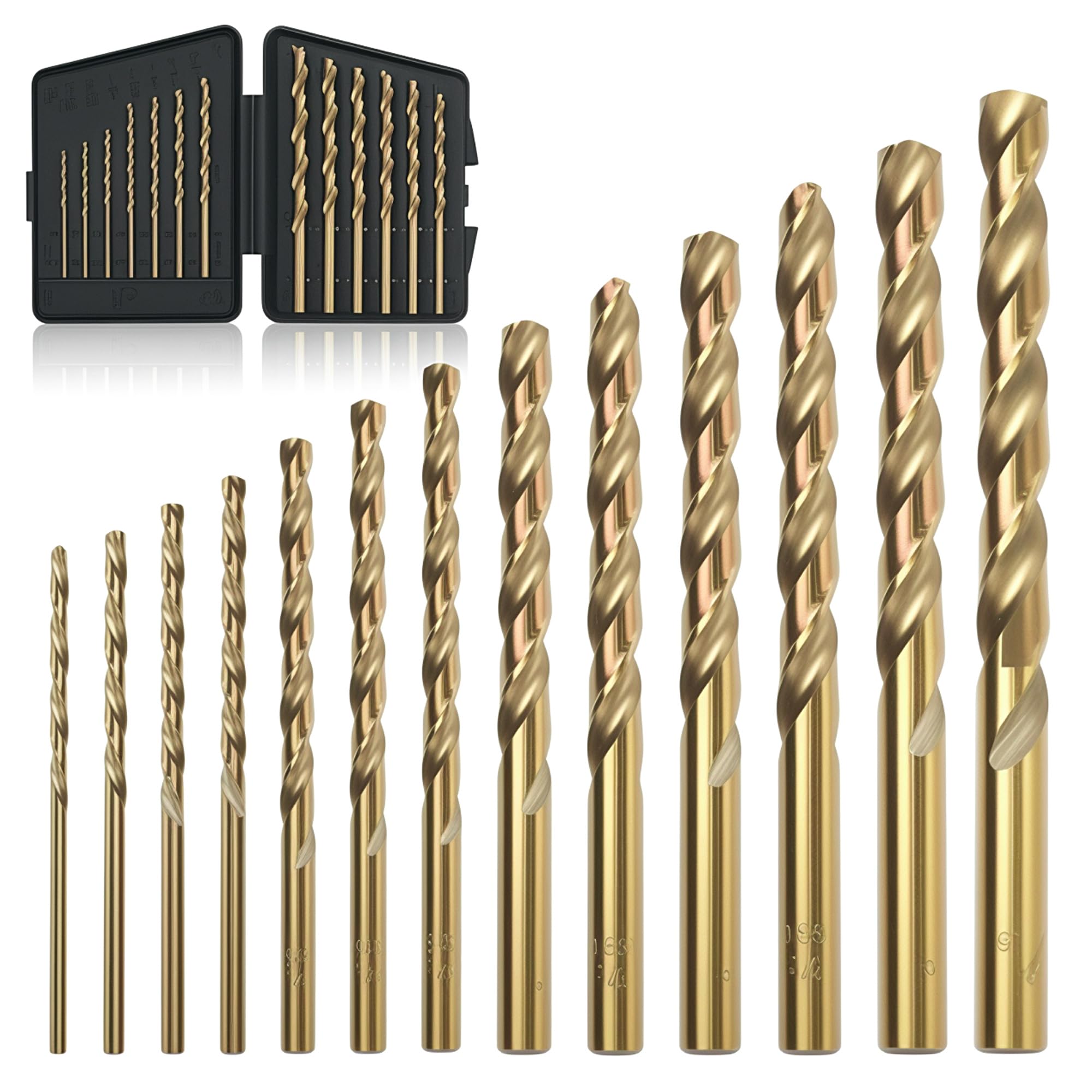 LU&MN M35 Cobalt HSS Jobber Length Twist Drill Bit with Straight Shank