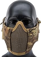 Vista 2 de Evike Airsoft - Matrix Battlefield Elite Mesh Face Pro con protección auditiva integrada (color: mandrágora)