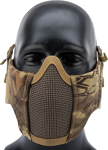Miniatura 2 de Evike Airsoft - Matrix Battlefield Elite Mesh Face Pro con protección auditiva integrada (color: mandrágora)