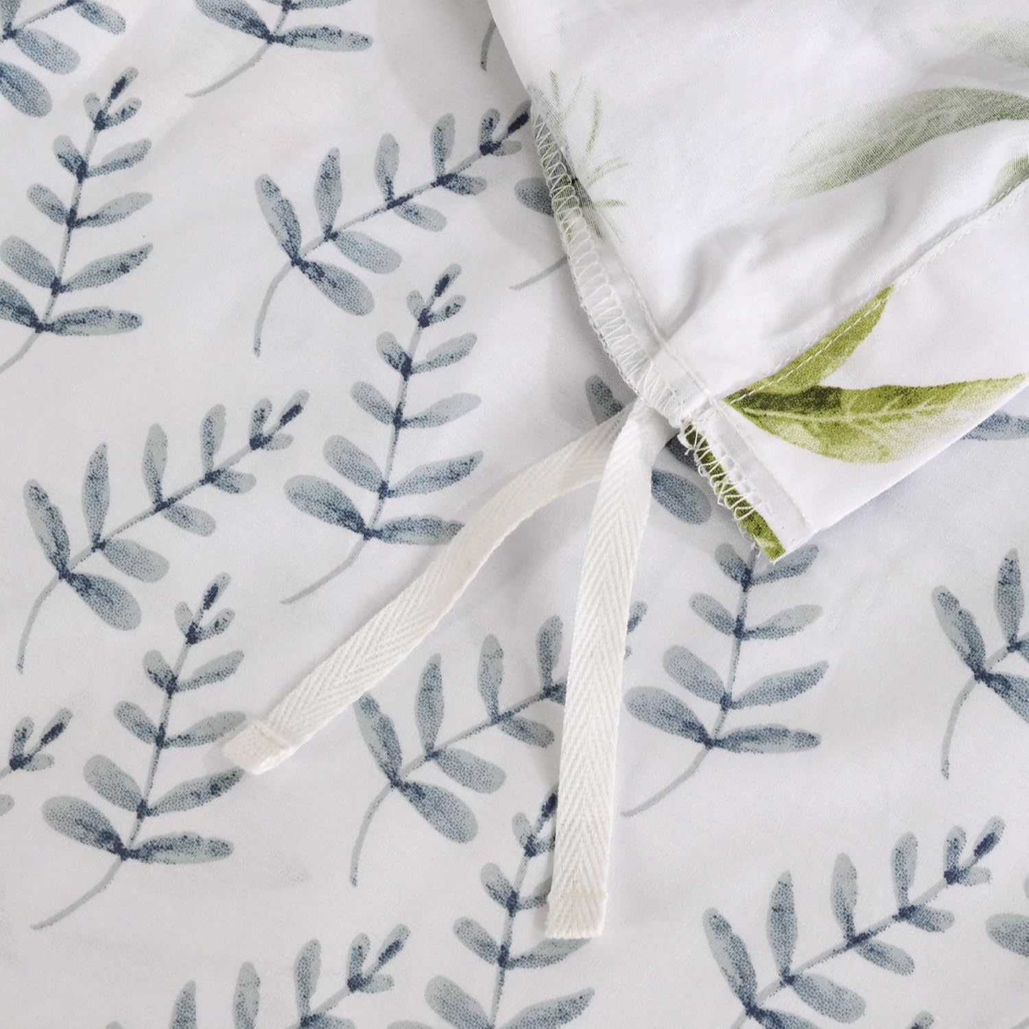 Levtex Home Viviana Blue Reversible Queen Duvet Cover Set (90x94in) with 2 Pillowcases (26x20in) - Floral - Blue, Green, Yellow, White - 100% Cotton Queen Size Duvet Cover Set - Soft, Pre-Washed