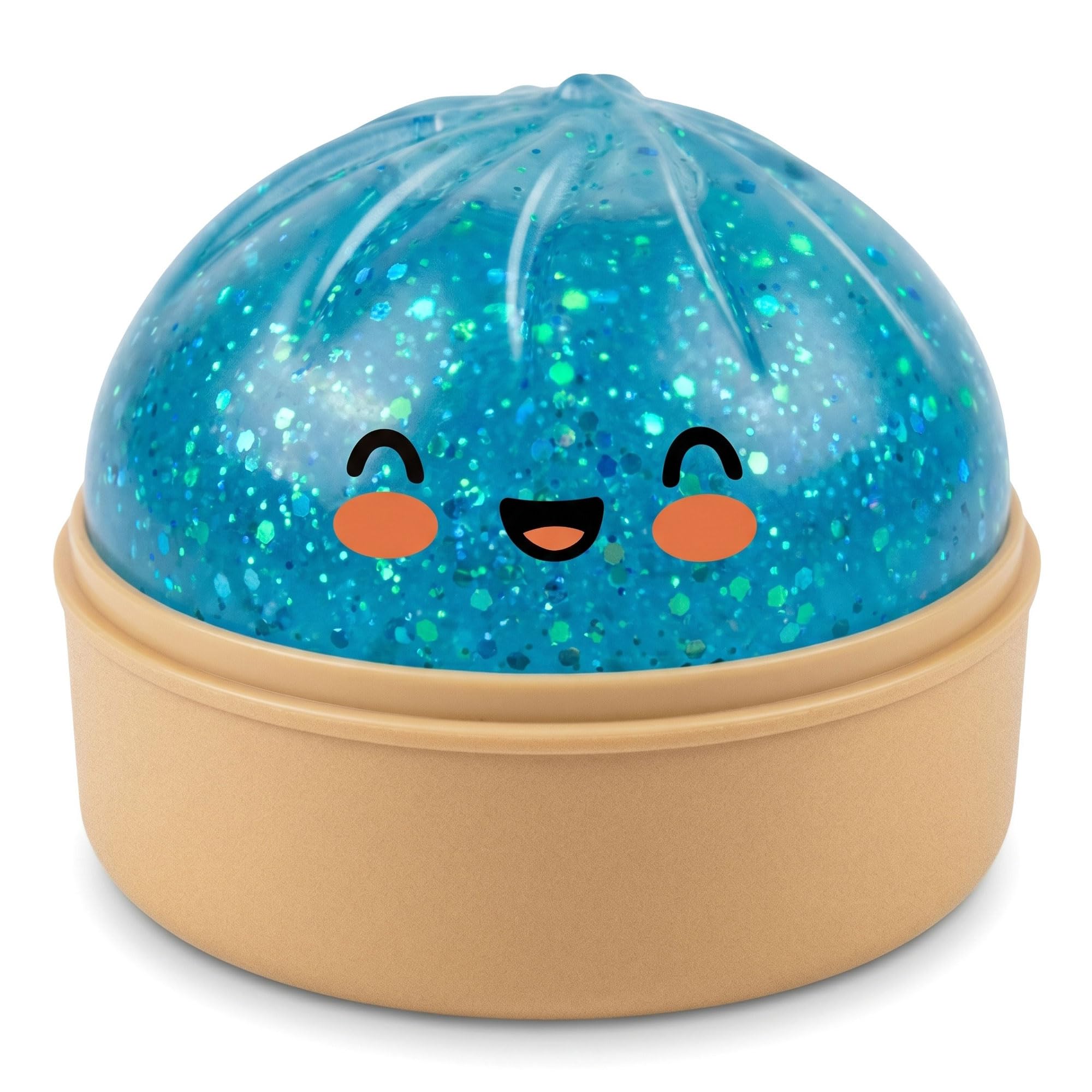 Glitter Dumpling Squishy, Squishy dumpling, Colorful Dumplings Stress Fidget, Soft Squeeze Decompression Dough, Sensory Stress Ball Squeeze Toys (Blue)