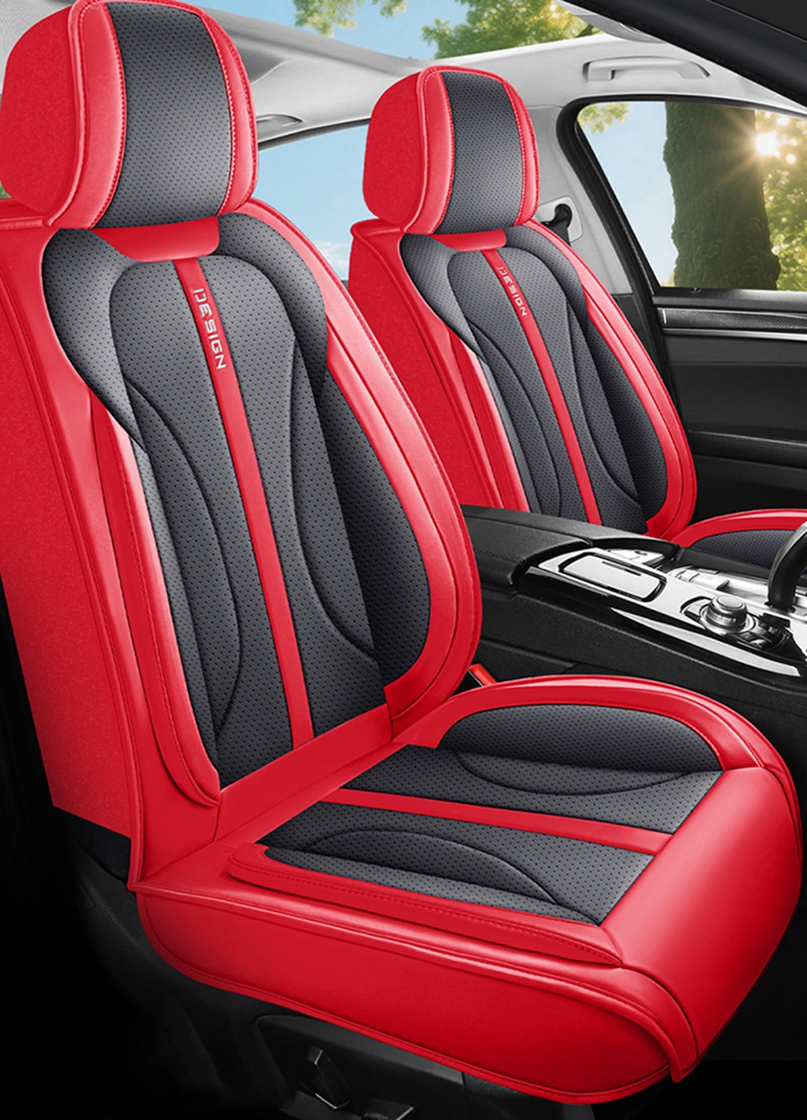 IUYIXWFP Car Seat Covers,Universal Fit for Most Cars,SUV,Sedans and Pick-up Trucks,Automotive Leather Vehicle Cushion Covers,B
