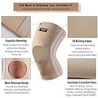 Vista 5 de Rodillera profesional BingboPro con estabilizador para hombres y mujeres, rodillera de compresión con soporte para alivio del dolor, recuperación