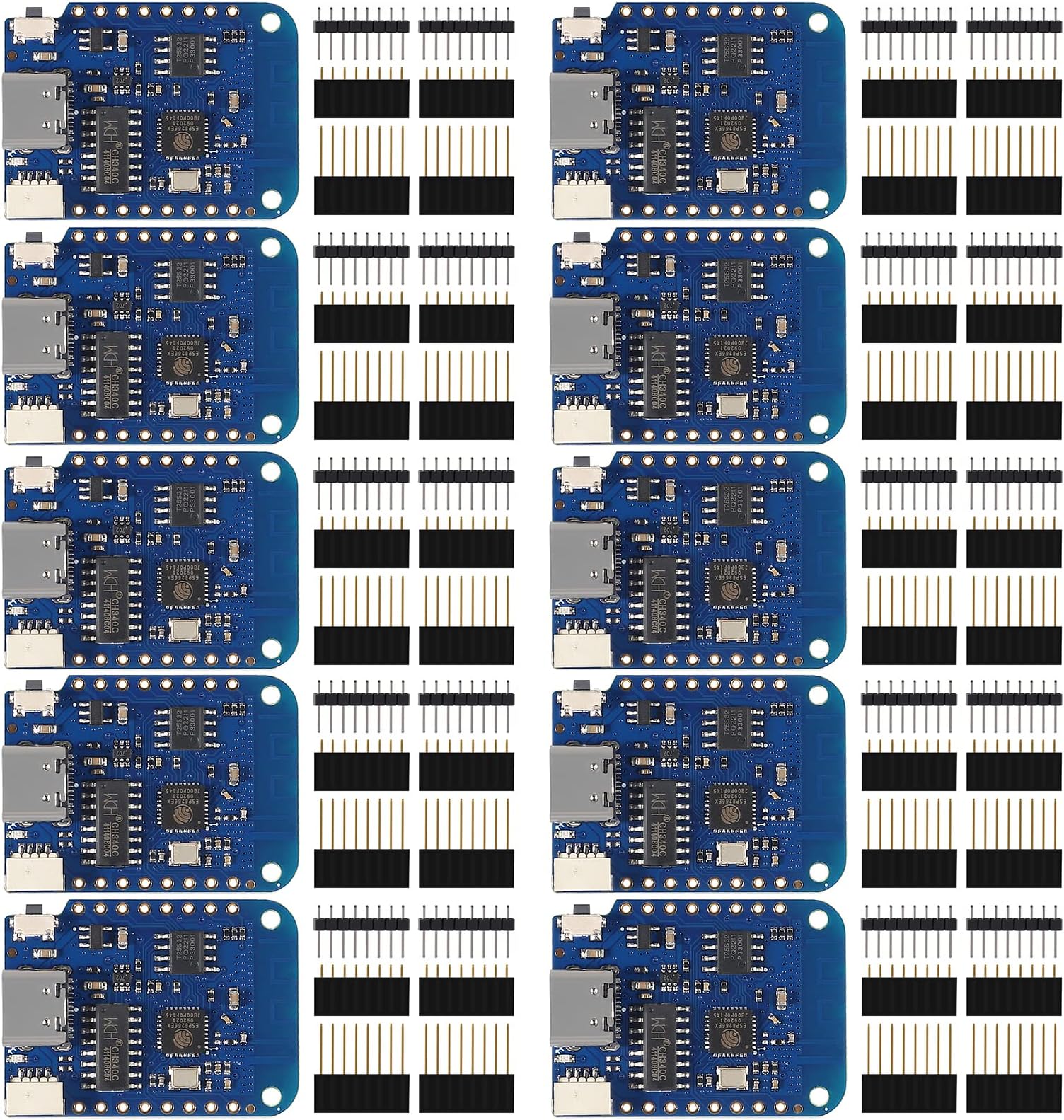 AITRIP 10PCS WeMos D1 Mini V4.0.0 Type-C USB WiFi Internet of Things Board Based ESP8266 4MB Compatible with Arduino MicroPython Nodemcu(10PCS Wemos d1 mini)