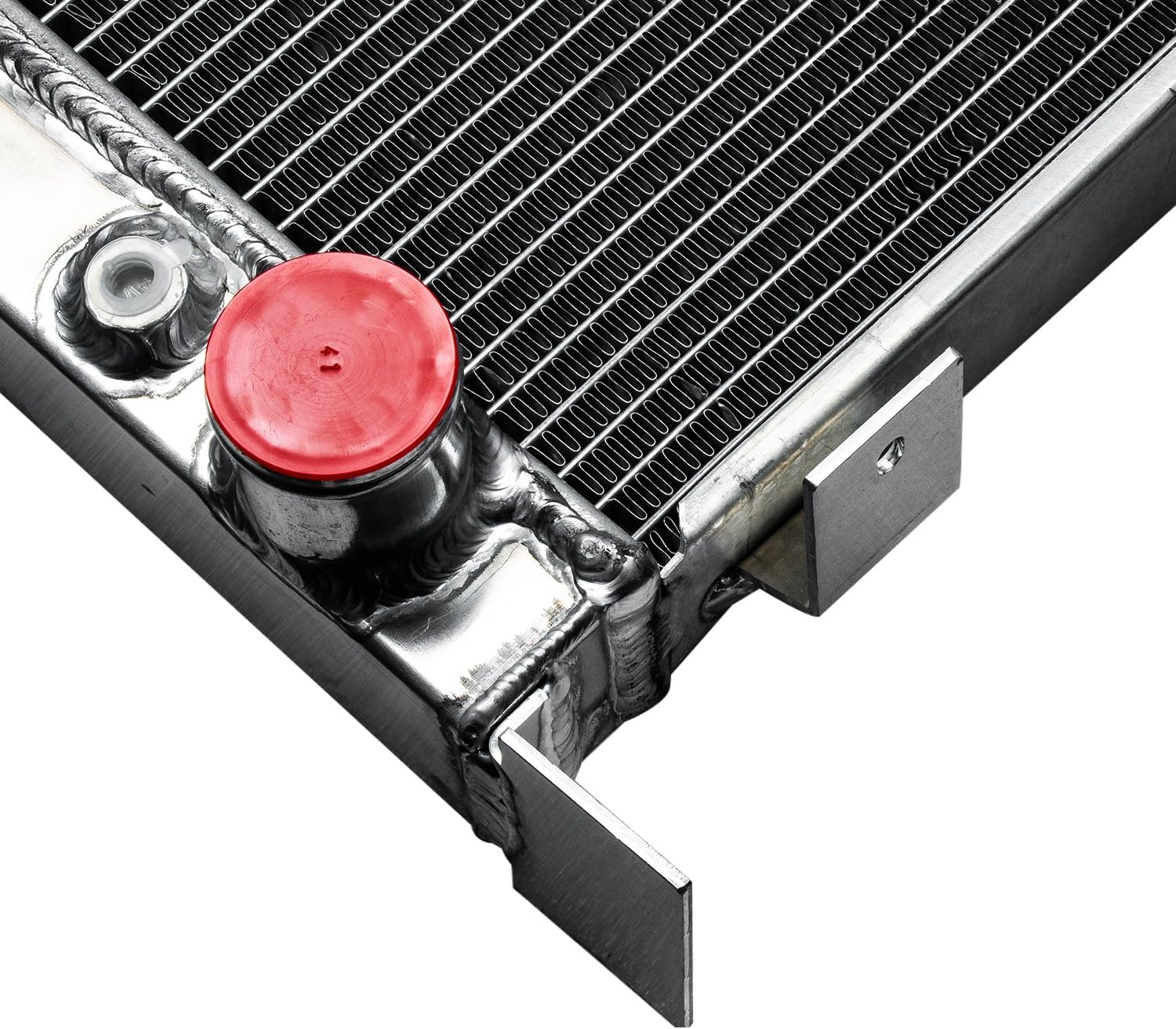 CC2829CH Full Aluminum Radiator Compatible With 1928 1929 28 29 Ford Model A Chevy Engine Configuration 3.3L L4, 3 Row Core Cooling Radiators