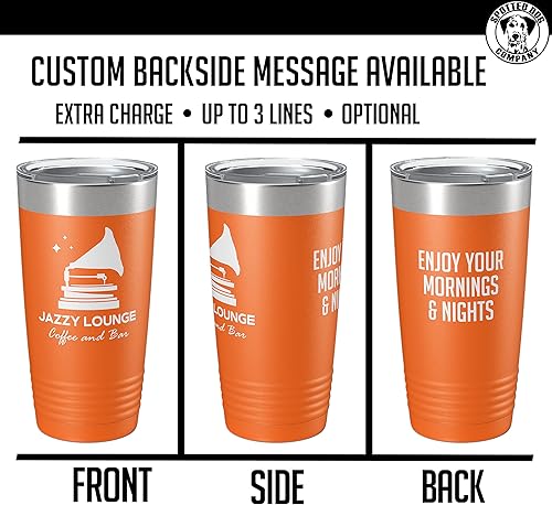 Miniatura 26 de Vaso personalizado de 20 onzas (17 colores) impreso aislado de acero inoxidable con recubrimiento en polvo con tapa, artículos promocionales