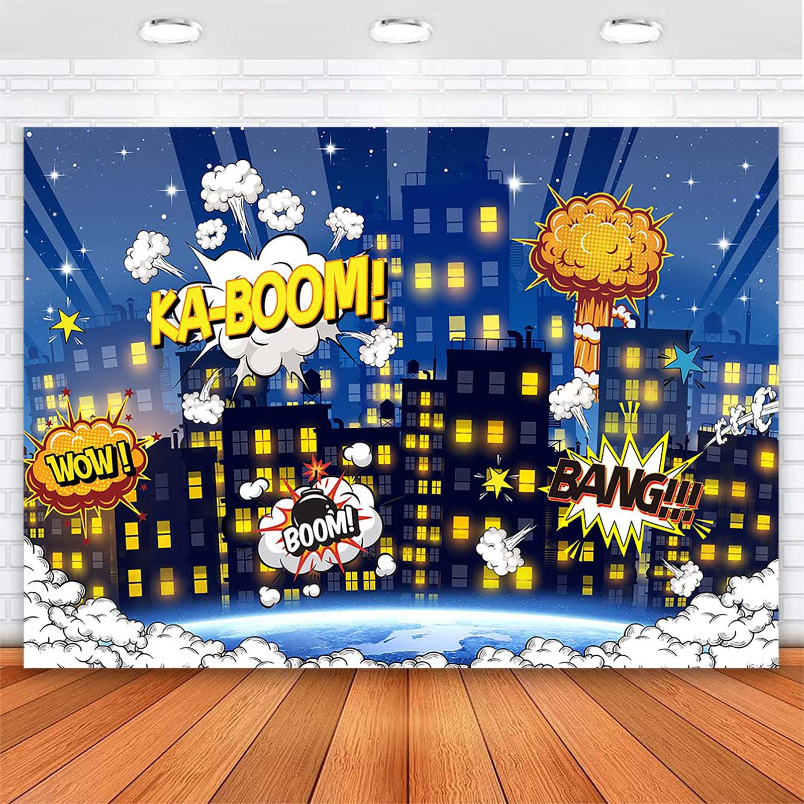 Superhero Avengers Birthday Backdrop Party Photo Background Studio Supplies