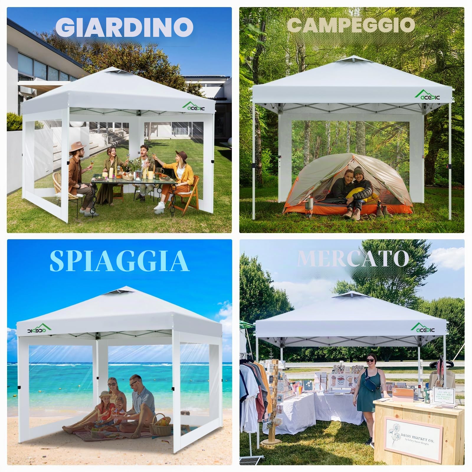 Pareti Laterali Trasparenti 3x3m per Gazebo, Telo 210D Impermeabile con Velcro, Set 3 Pannelli Senza Struttura, Ideali per Giardino Fiere Eventi（nero, 3 pezzi）