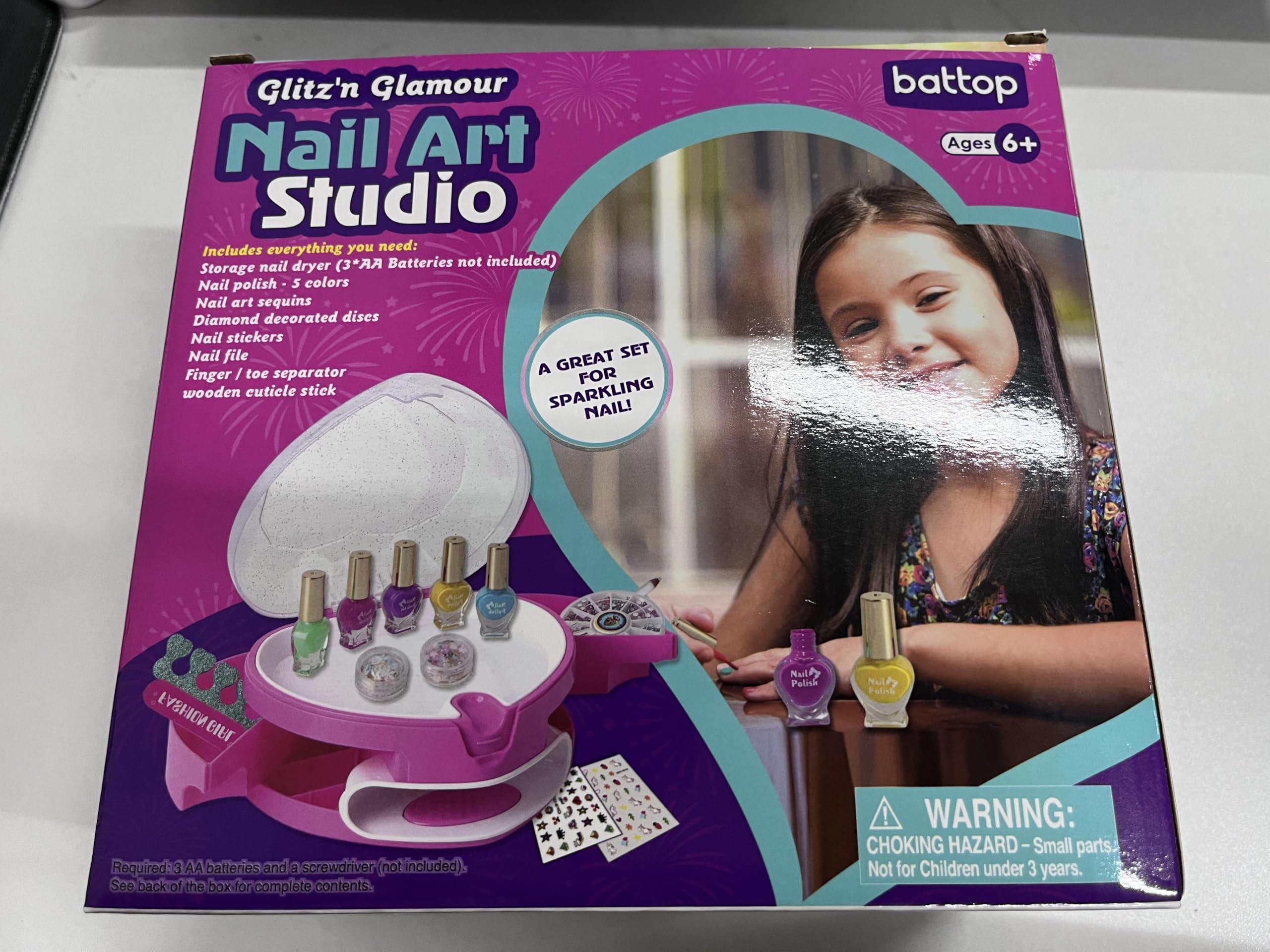 Kit per Nail Art per bambini set di smalti per ragazze giocattoli età 6 7 8 9 10 11 12 bambini unghie set di vernice unghie salone artigianato kit per ragazze compleanno regali di Natale