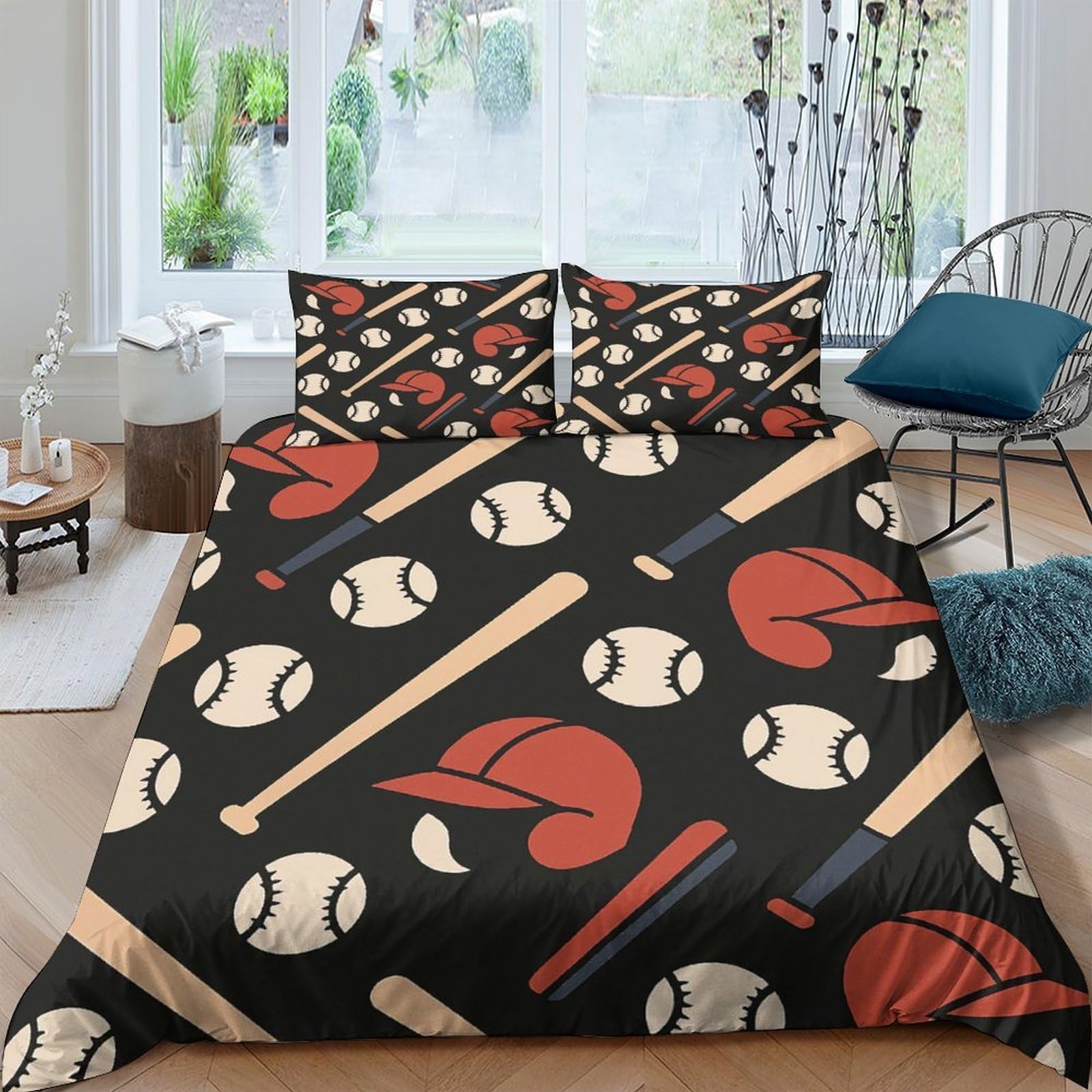 Ctjqhvkz Style-10 3D Printed Baseball Bat Fitted Sheet Microfiber Soft Breathable Sports Helmet Bed Cover For Bedroom Dorm Decor Single（135X200cm）