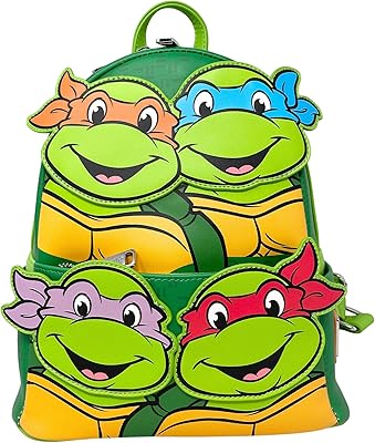 Loungefly TMNT Teenage Mutant Ninja Turtles Squad Womens Double Strap Shoulder Bag Purse