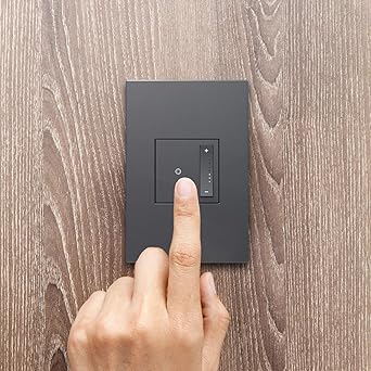 Legrand adorne sofTap Tru-Universal Dimmer Switch, 700W (Incandescent, Halogen, MLV, Fluorescent, ELV, CFL, LED), Graphite Finish, ADTP703TUG4