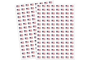4th of July Patriotic Mini American Flag Stickers