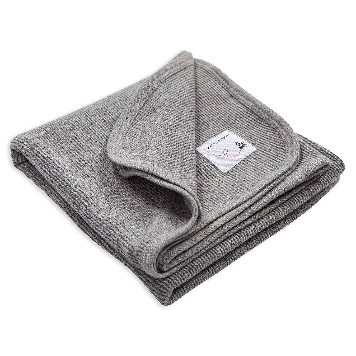 Burt's Bees Baby - Receiving Blanket, 100% Organic Cotton Swaddle, Stroller or Tummy Time Blanket (Heather Grey)