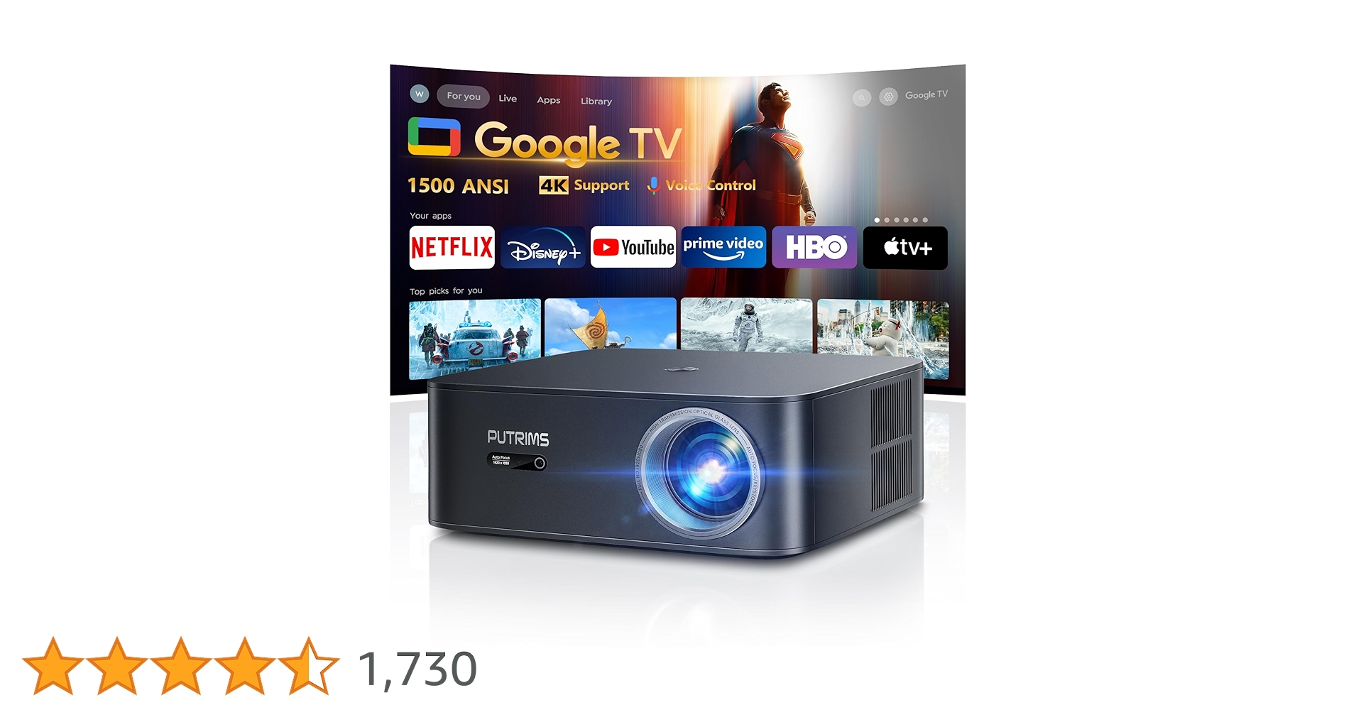 PUTRIMS K12プロジェクター HDMI ARC WiFi6 4K対応外 PUTRIMS K12プロジェクター HDMI ARC WiFi6 4K対応外