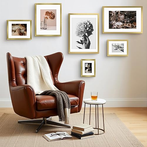 Vista 203 de Frametory, Los marcos de 16 x 20 pulgadas muestran imágenes de 11 x 14 pulgadas con paspartú o fotos de 16 x 20 pulgadas sin paspartú, vidrio Plata