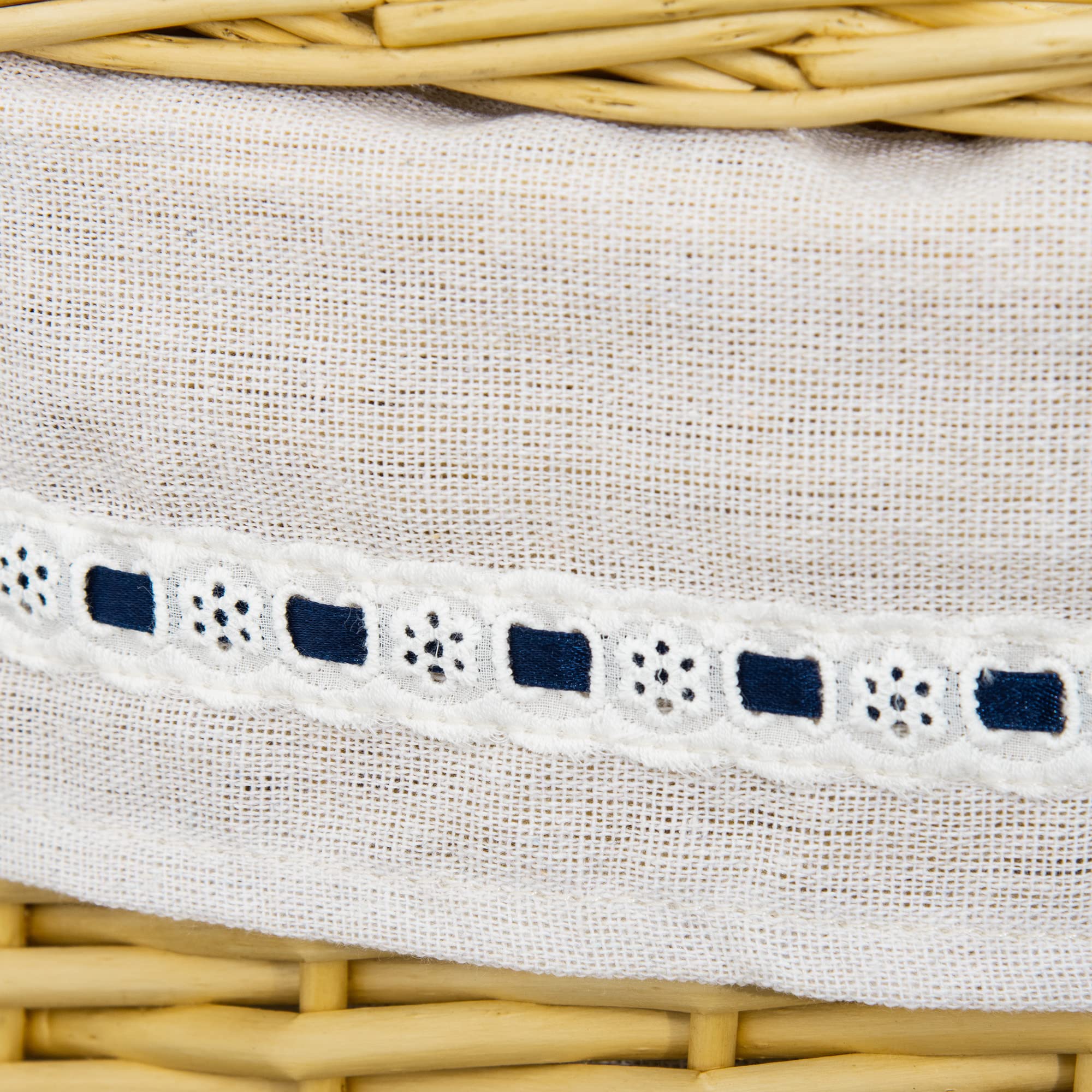 HOMCOM Cesta de Ropa Willow con Tapa, Bolsa de Ropa Extraíble, Natural | Canasta de ropa con asa, para baño, lavandería, dormitorio