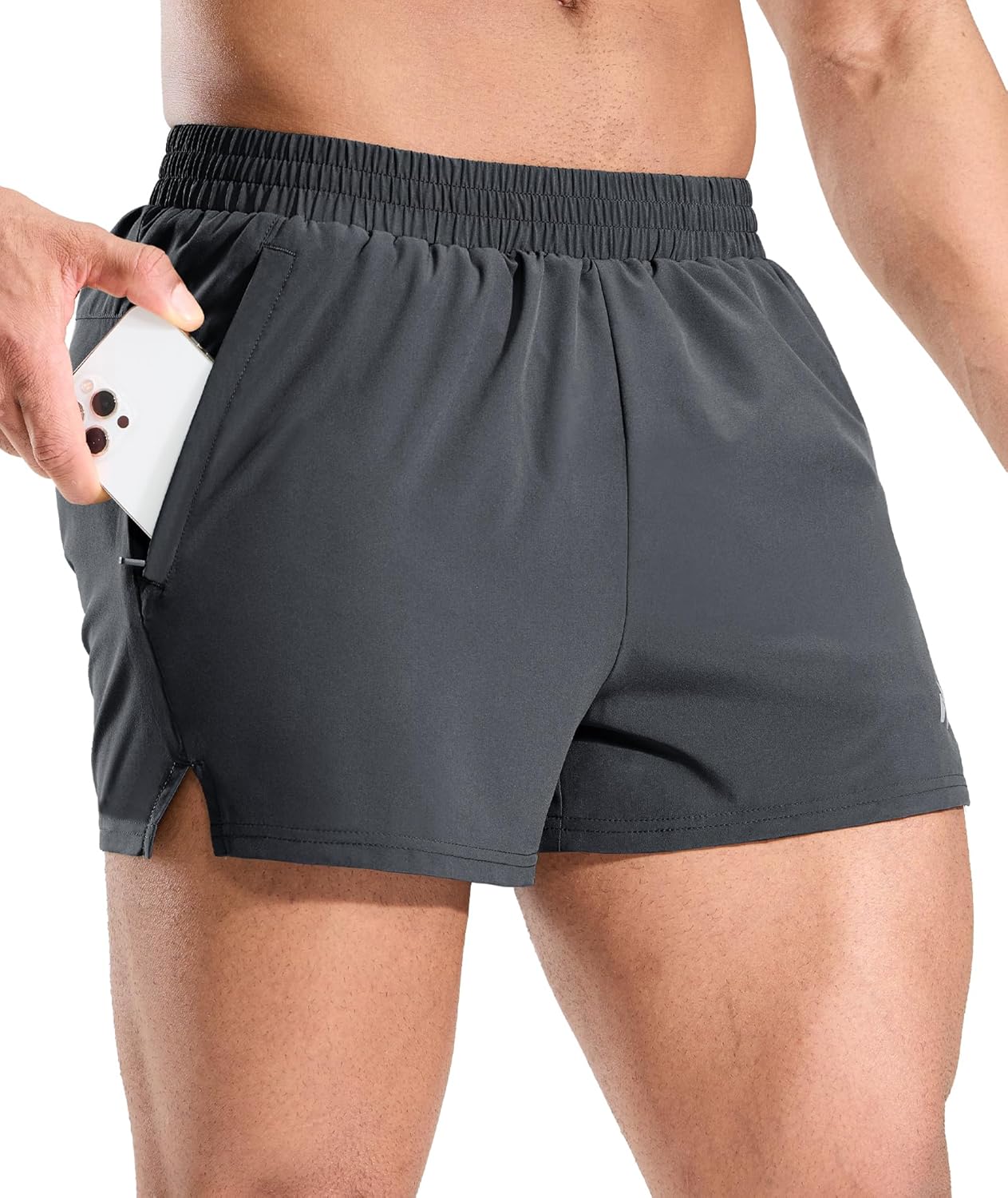 Nepest Men's 3" Running Short with Liner Quick Dry Lightweight Athletic Workout Gym Shorts with Zipper Pocket