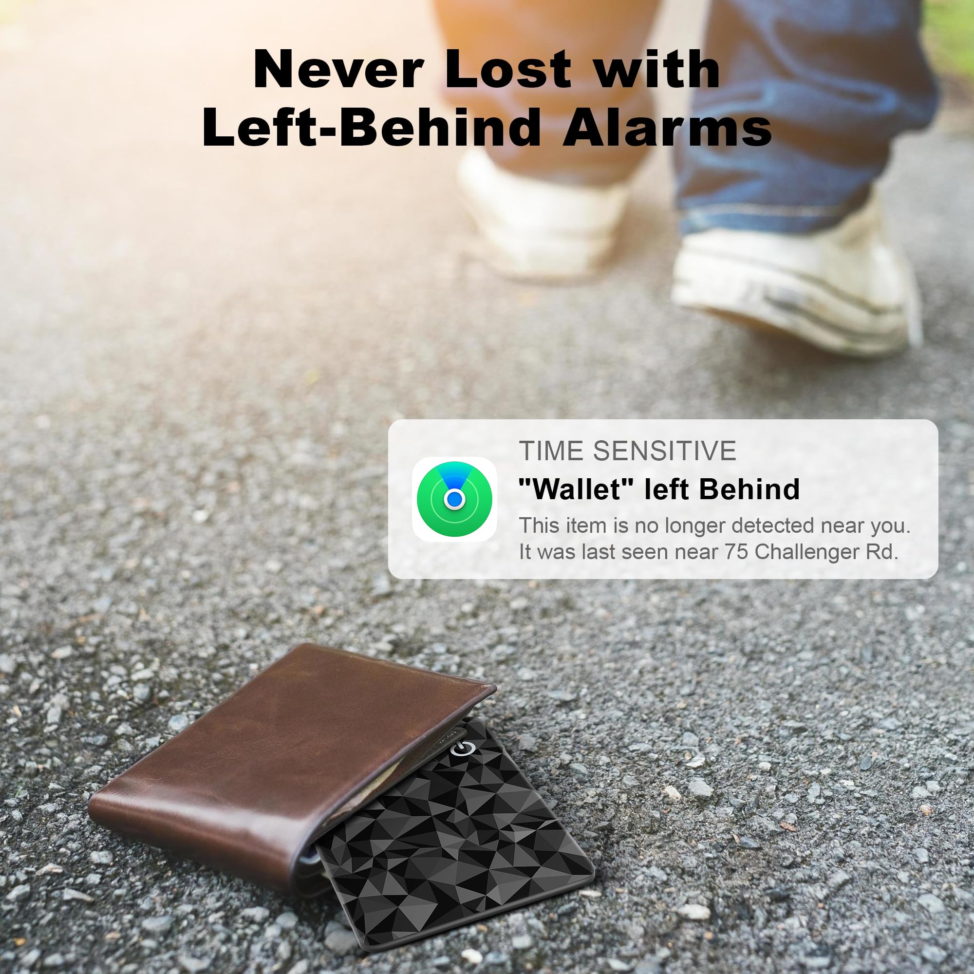 Tarjeta de seguimiento de cartera para Apple Find My (solo iOS), rastreador Bluetooth ultrafino, buscador de billetera, IP68, impermeable, localizador de artículos delgado para carteras, llaves