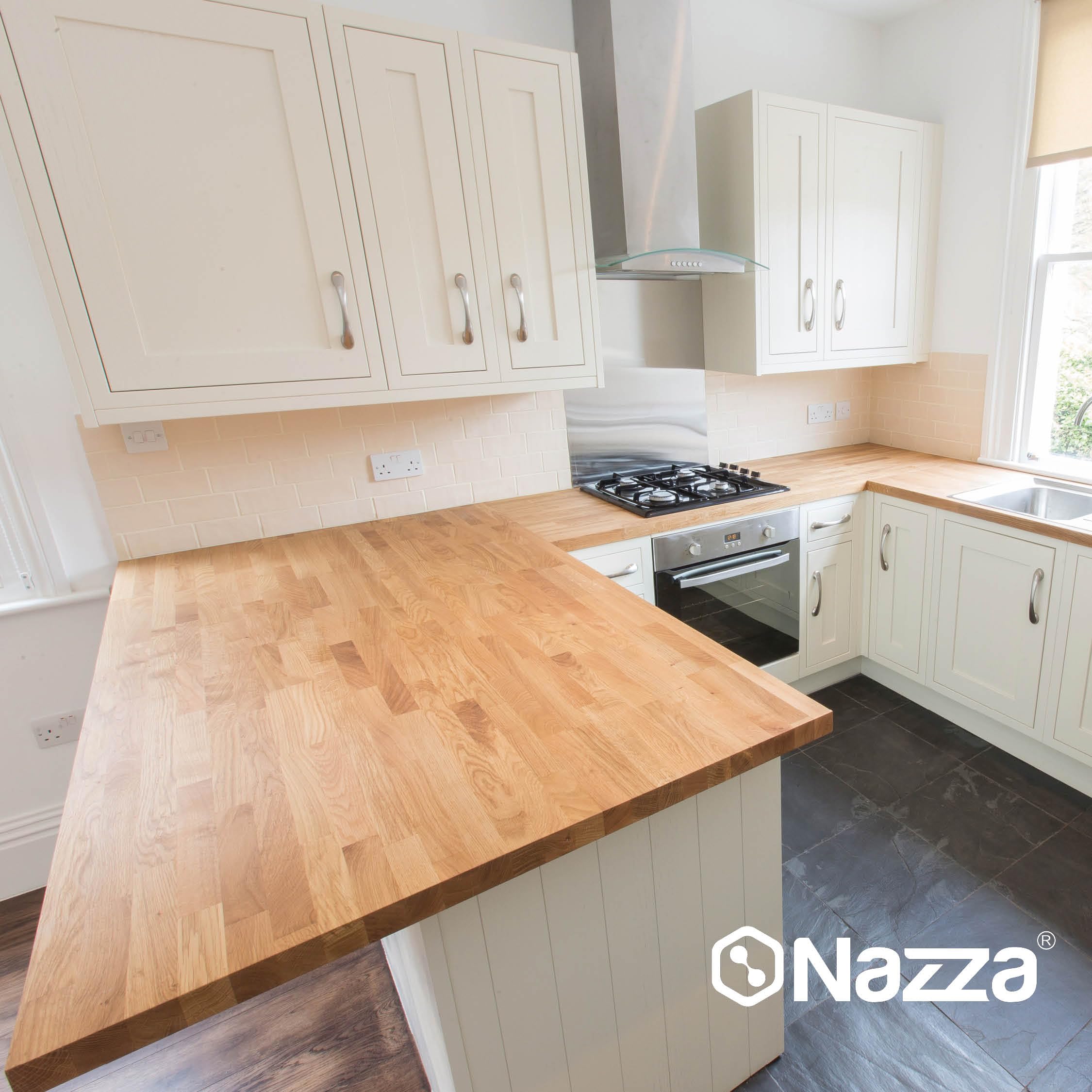 Barniz al Agua de Poliuretano para Encimeras de Cocina - NO Amarillea y NO modifica el aspecto natural de la madera - Protector Encimera Cocina - Formatos 550 Gramos