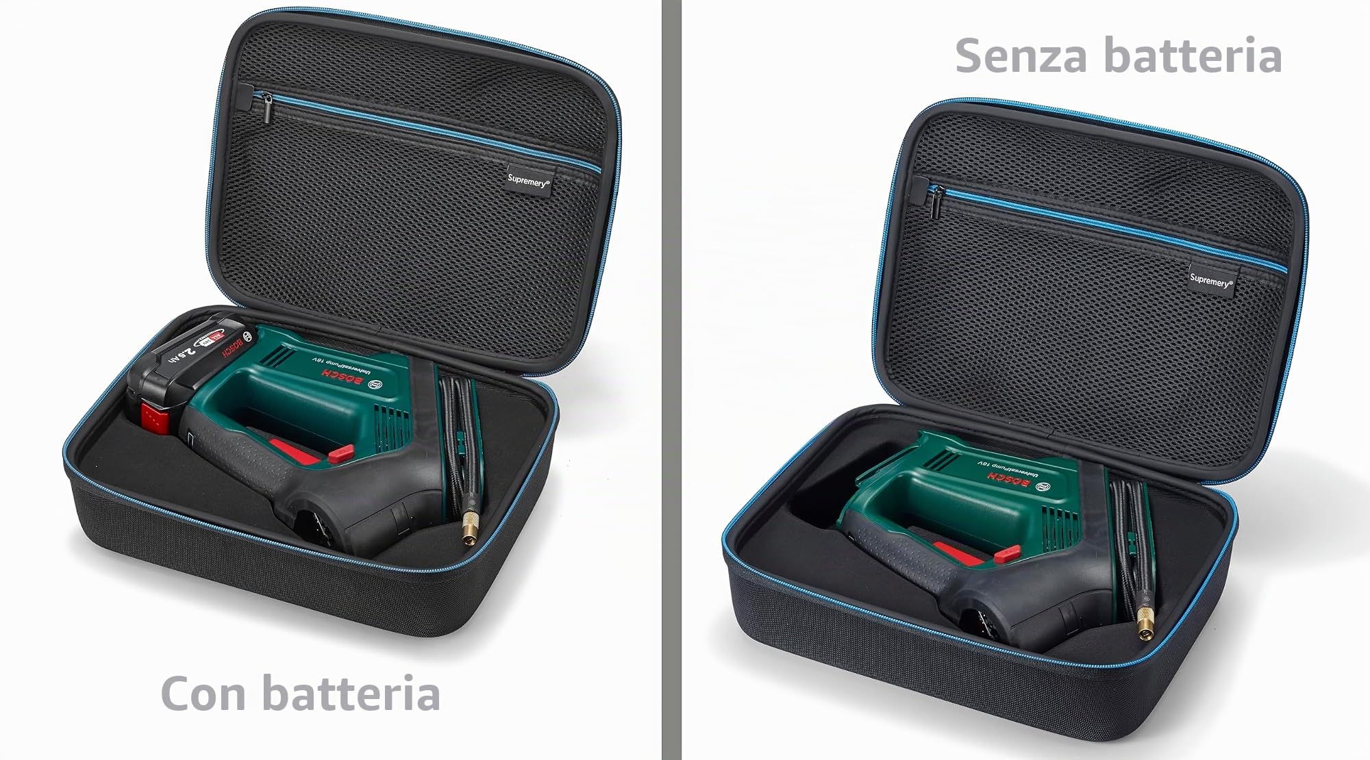 Borsa pompa/compressore d'aria elettrico compatibile con Bosch | Accessori per la custodia della pompa universale 18V: custodia compatta per il trasporto