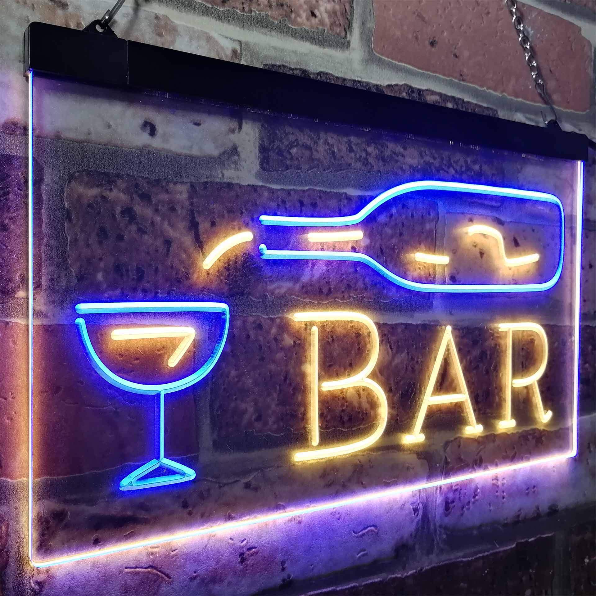 Amazon.co.jp: Bar Bottle Glass Display Open Home Decoration Dual