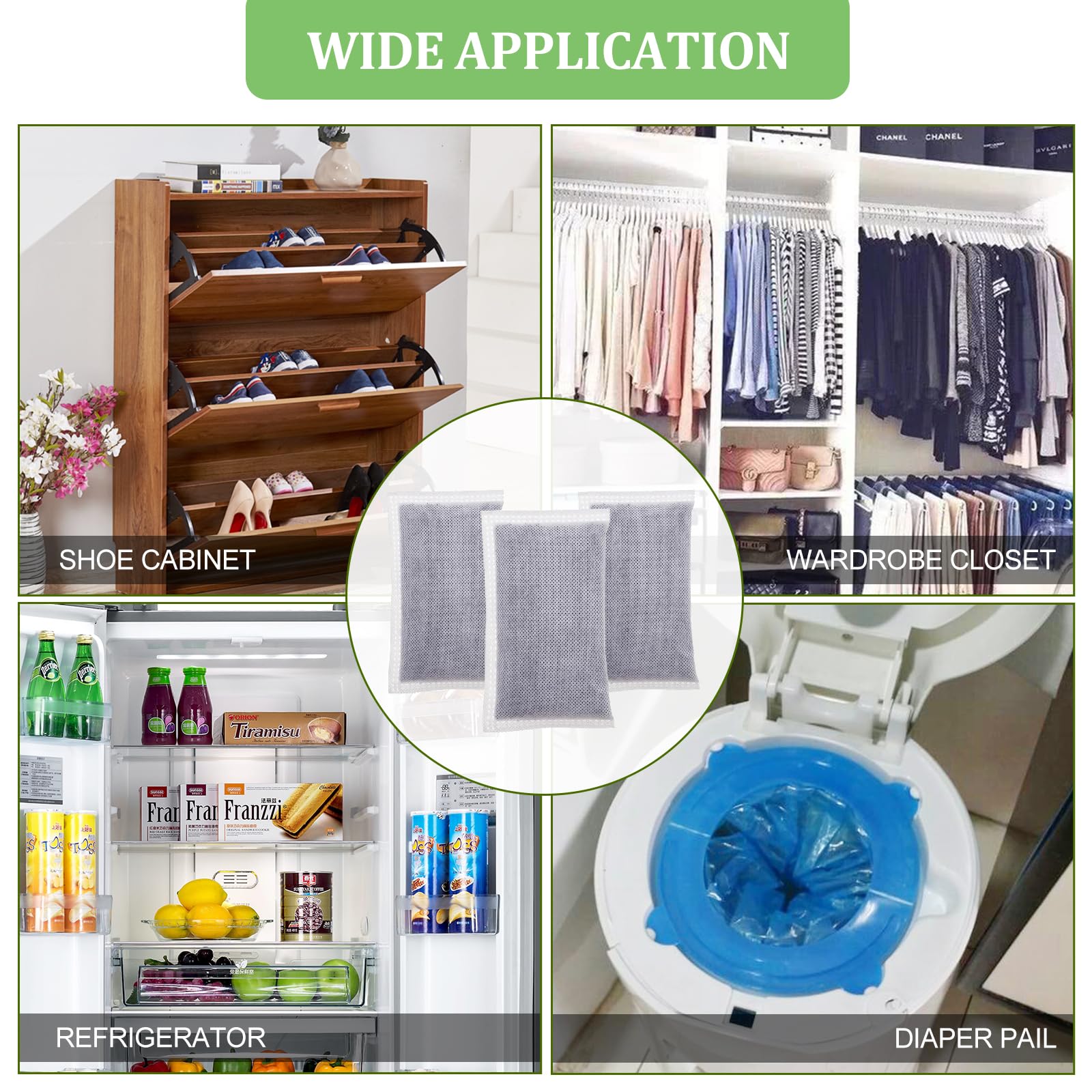 Snapklik.com : GZJoSum Activated Charcoal Odor Absorber Diaper Pail