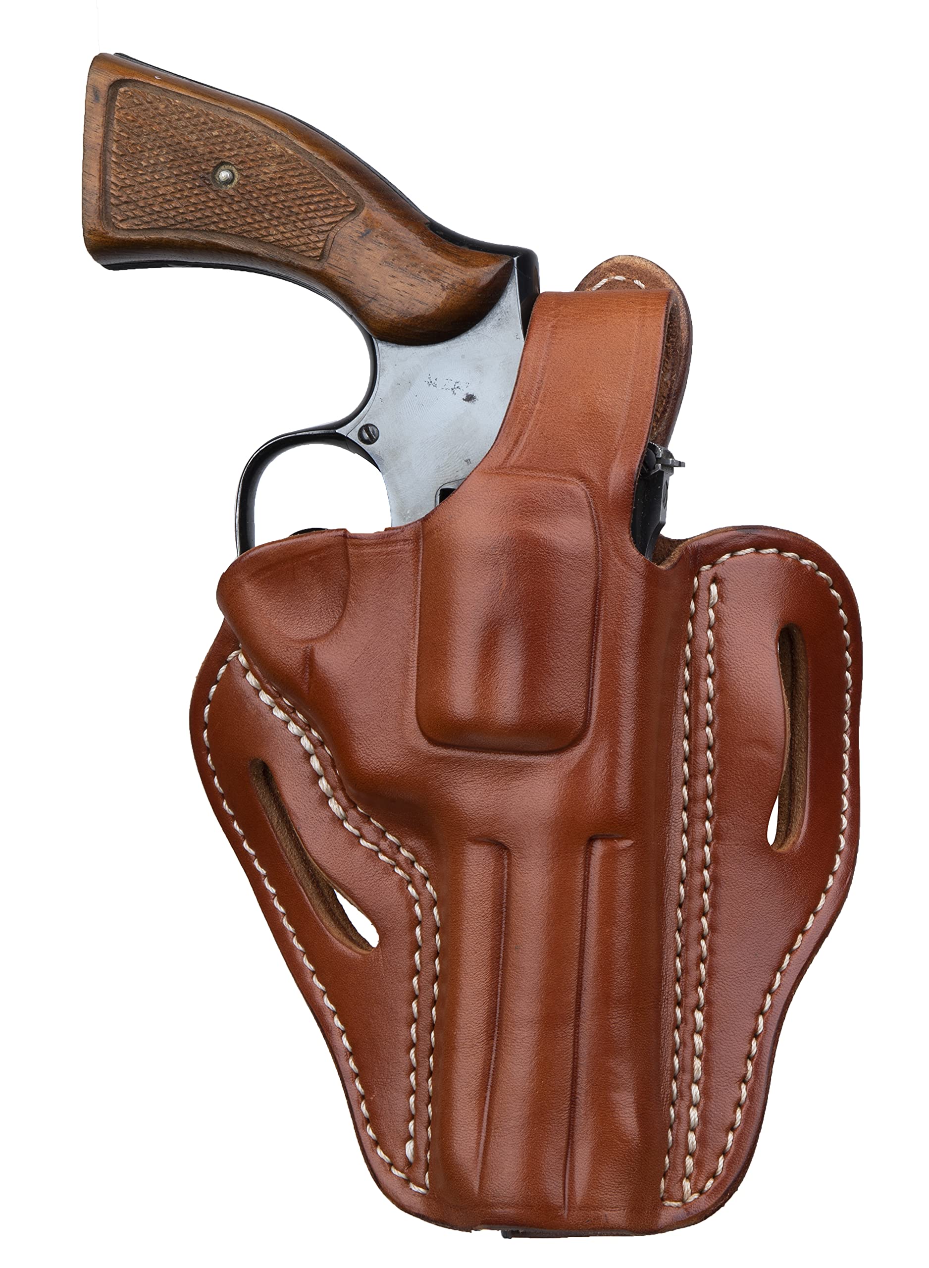 K-Frame Thumbreak Revolver Holster - Right Handed OWB CCW Leather Gun Holster - Compatible with Ruger GP100, Smith & Wesson 686