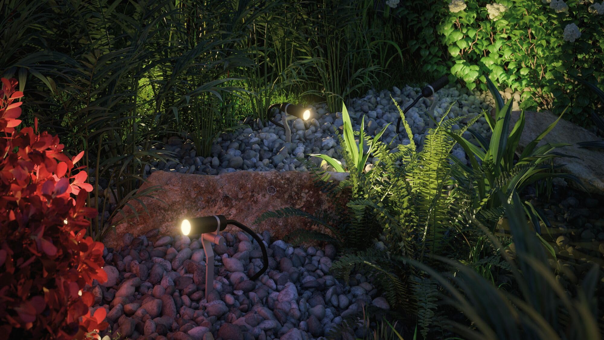 Paulmann 94797 Plug & Shine LED Garden Spotlight Plantini IP65 3000K 3x2W 30VA Anthracite - Image 2