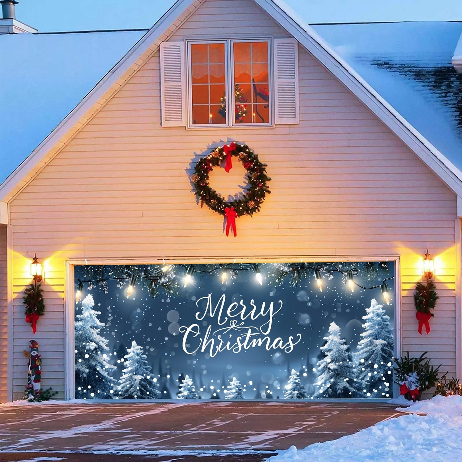 Santa's Garage Willkommensbanner Weihnachten für Außenparkplätze Weihnachtsdeko-1216