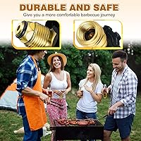 Vista 6 de Paquete de 2 adaptadores de tanque de propano de ajuste universal que convierte POL a QCC1/tipo 1 con llave, adaptador de manguera de propano